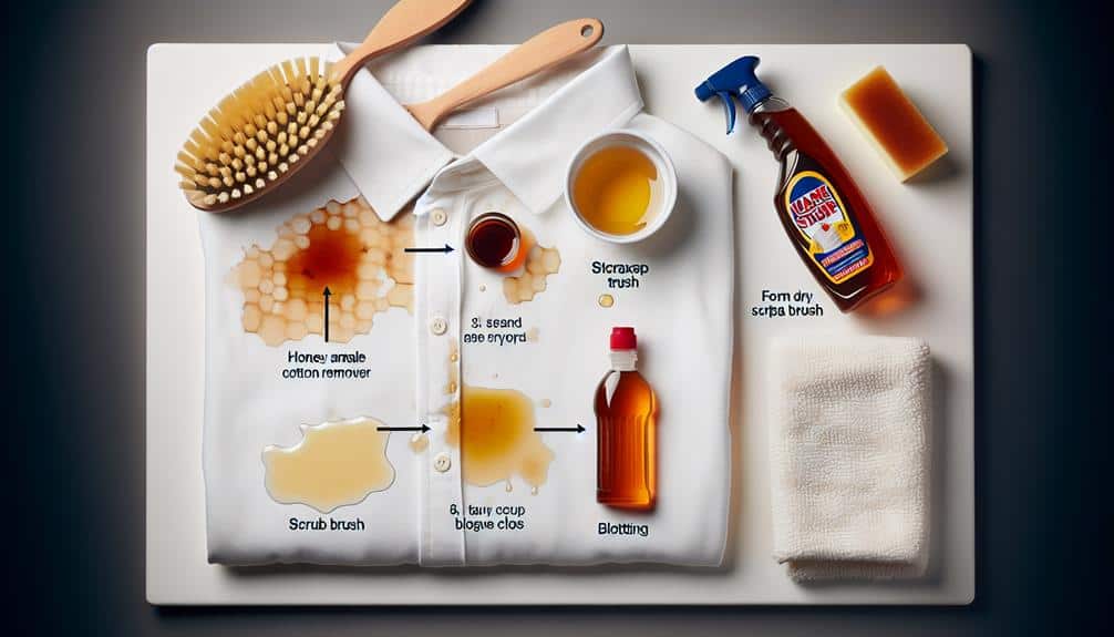 removing sticky syrup stains