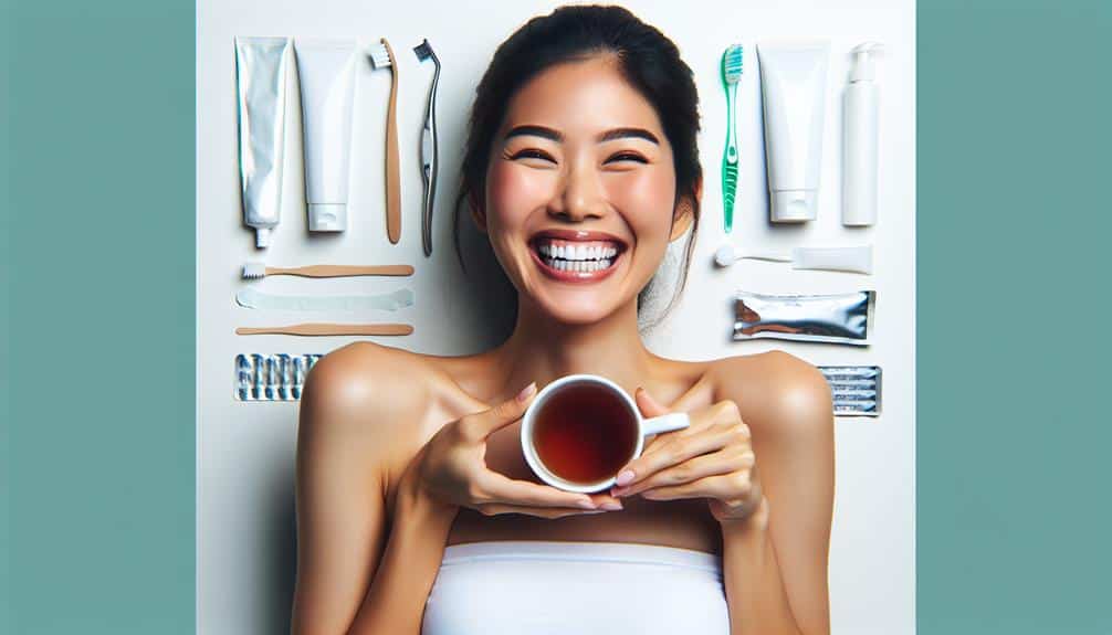 teeth whitening with tea