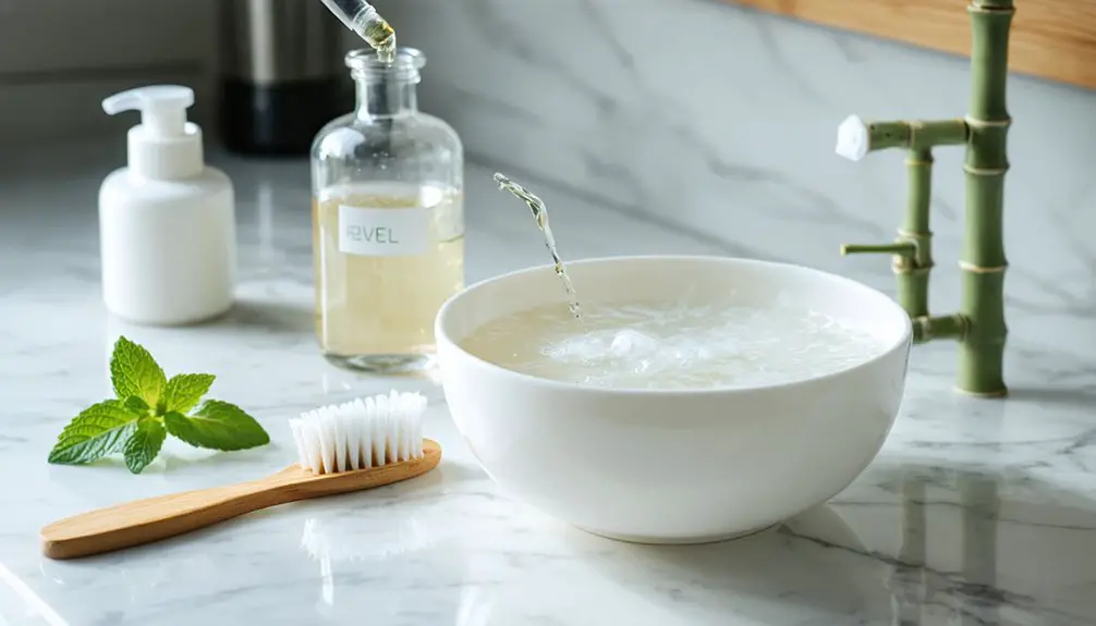 dilute wait brush gently