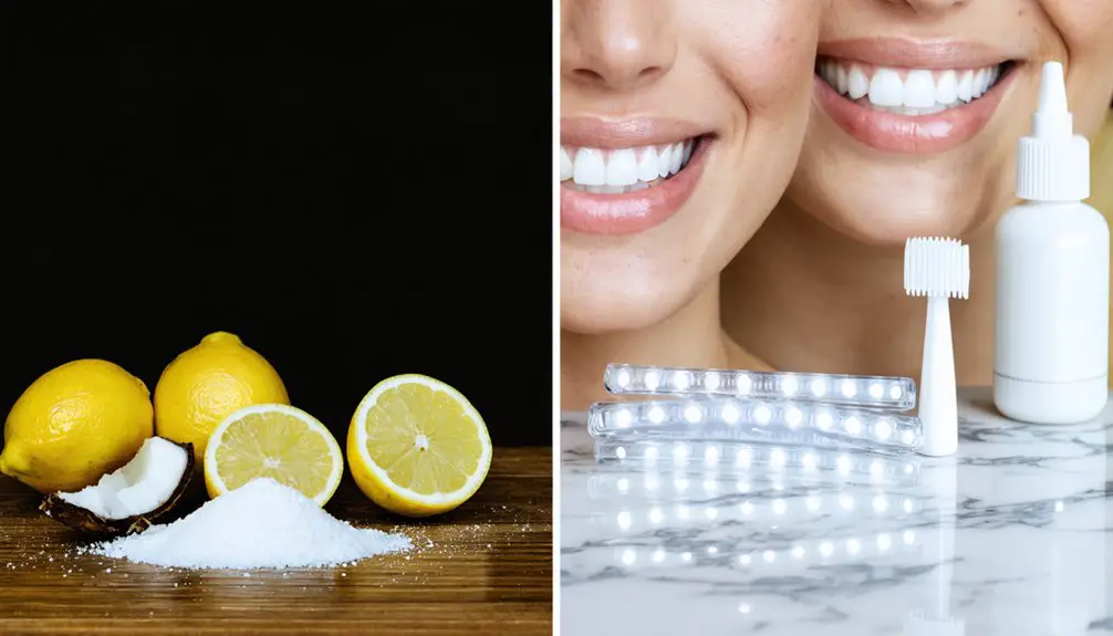 natural vs commercial whitening
