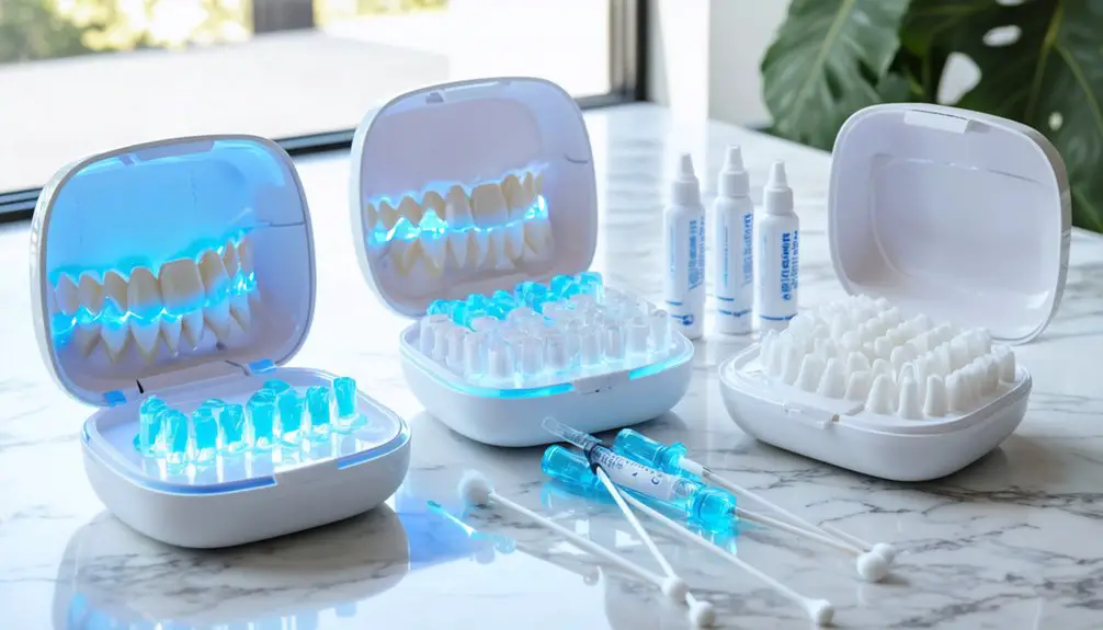 professional versus at home whitening