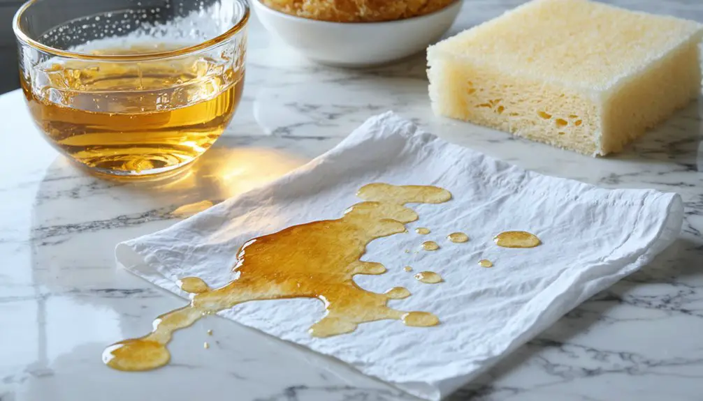 removing honey syrup stains