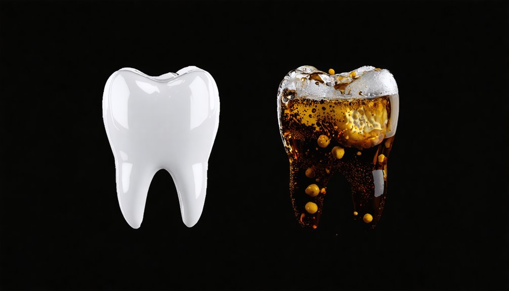 bacterial activity causes discoloration