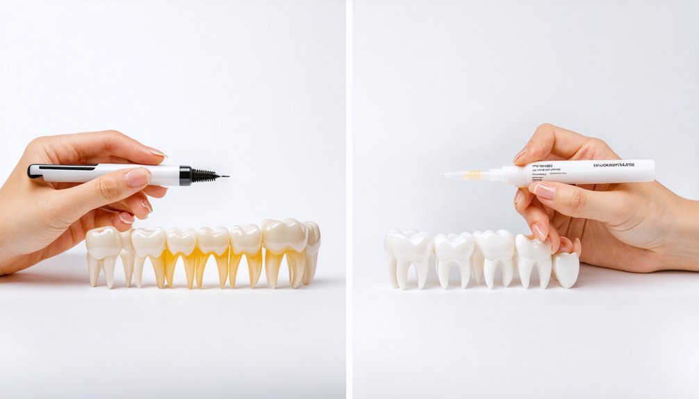 professional vs at home whitening