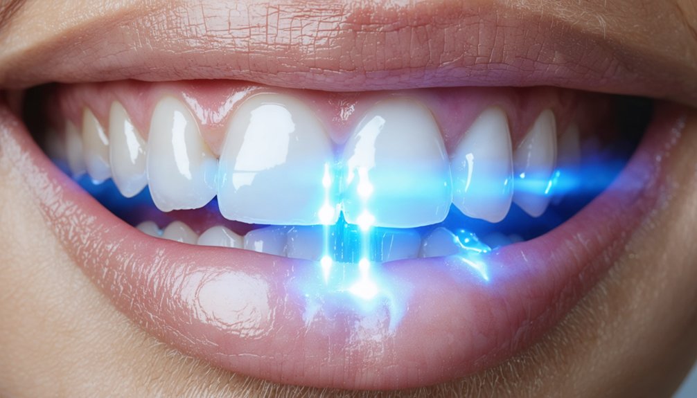 accelerated teeth whitening with blue light