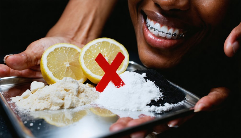 avoid abrasive whitening damage orthodontic treatment