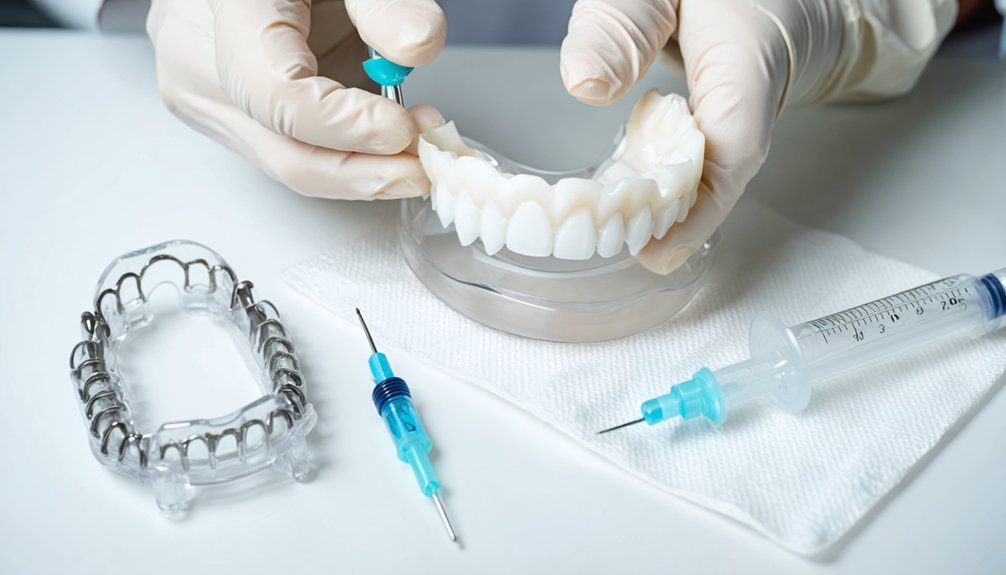 evenly whitened smile after braces removal