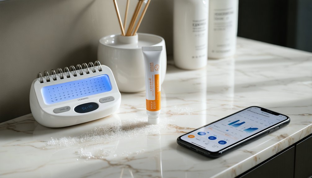 monitor whitening progress routinely