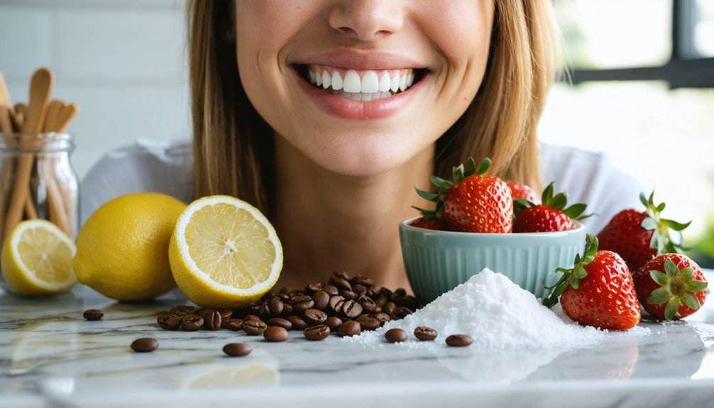 naturally brightening coffee stained teeth
