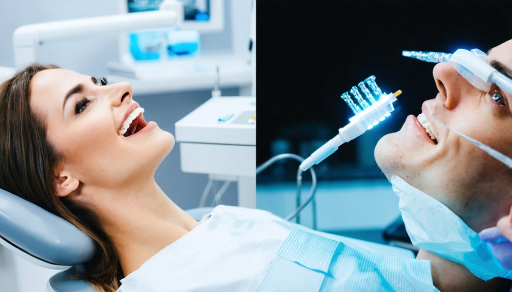 professional whitening versus at home