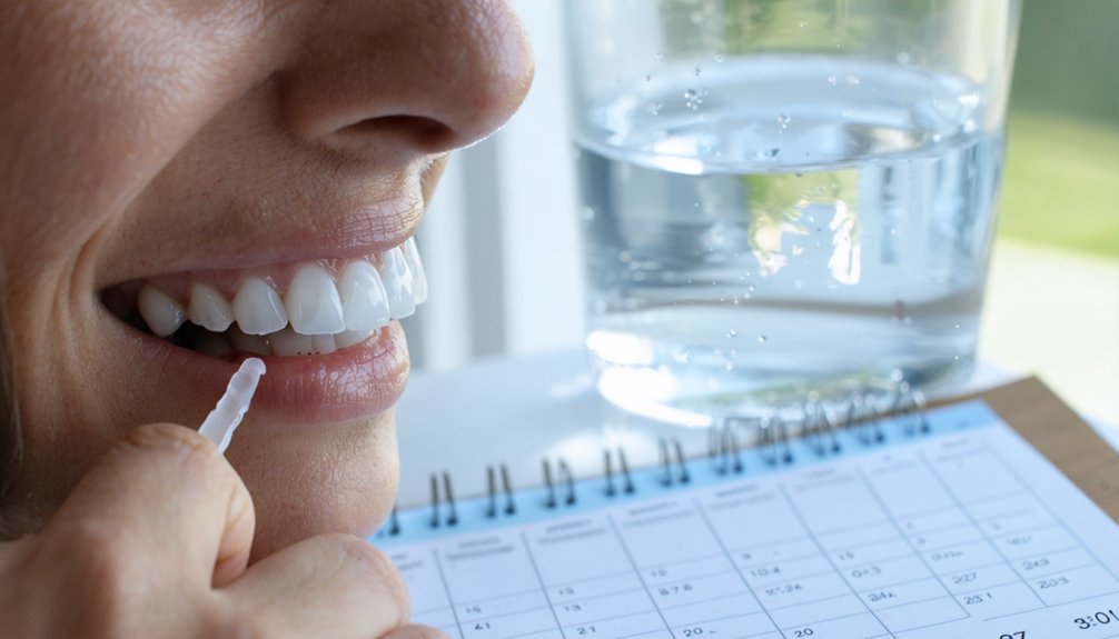 sensitive teeth whitening schedule