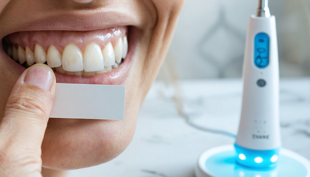 shades whiter with peroxide gel