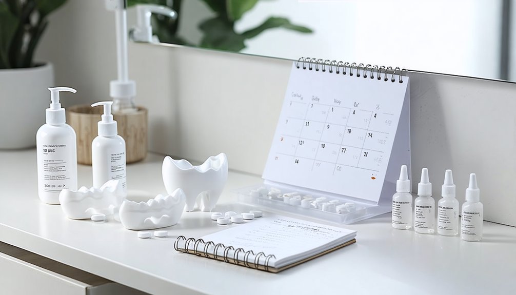 structured two week whitening treatment cycles