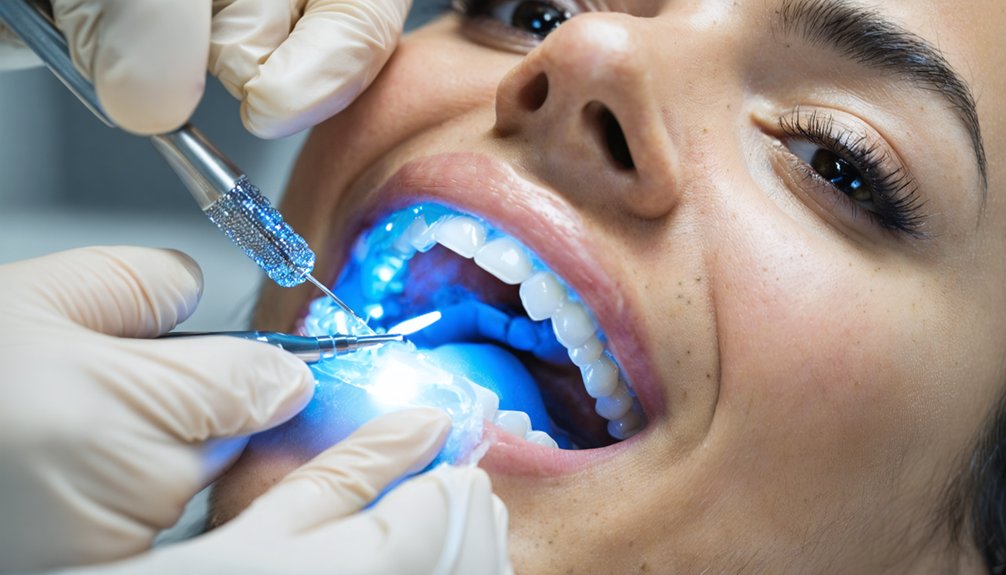 supervised professional in office whitening treatment