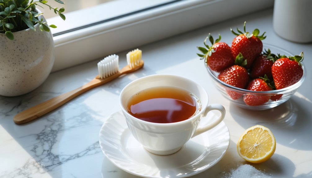 teeth whitening tea stain prevention tips