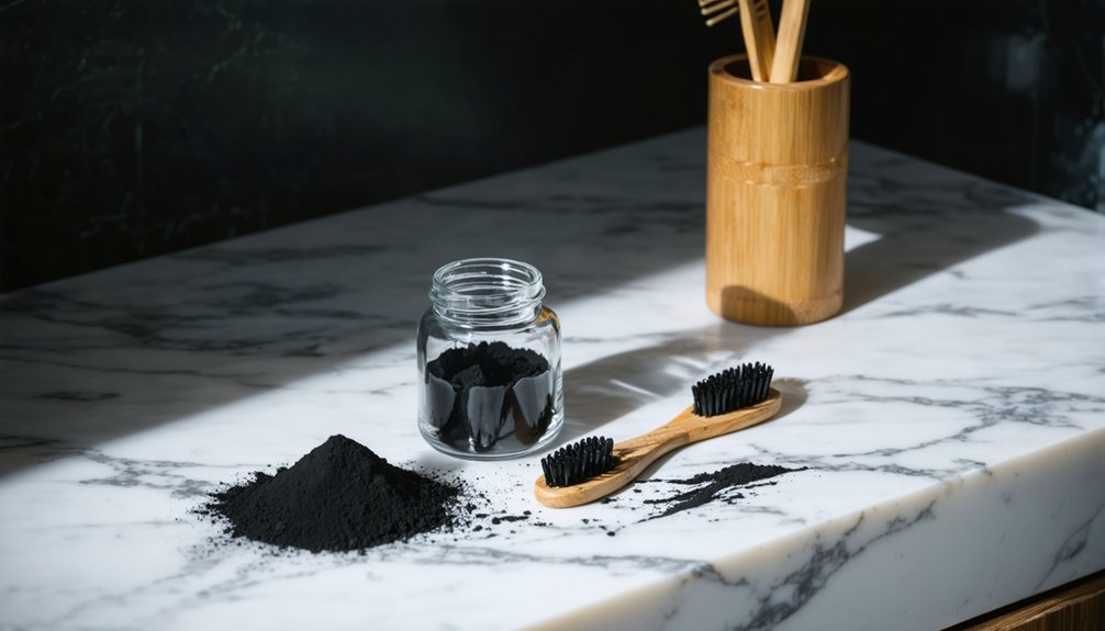 charcoal whitening harms teeth