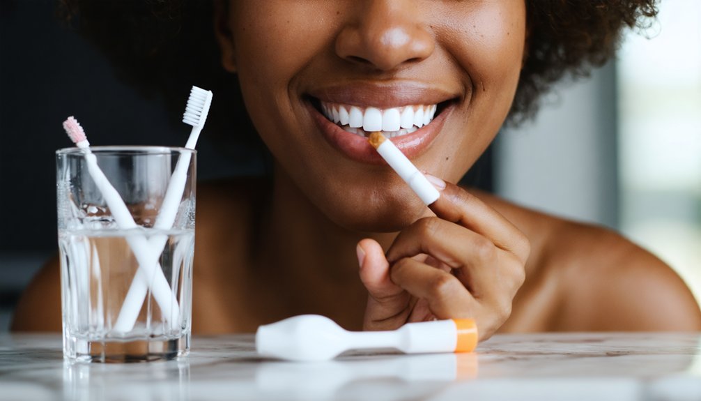 maintain bright teeth smoker