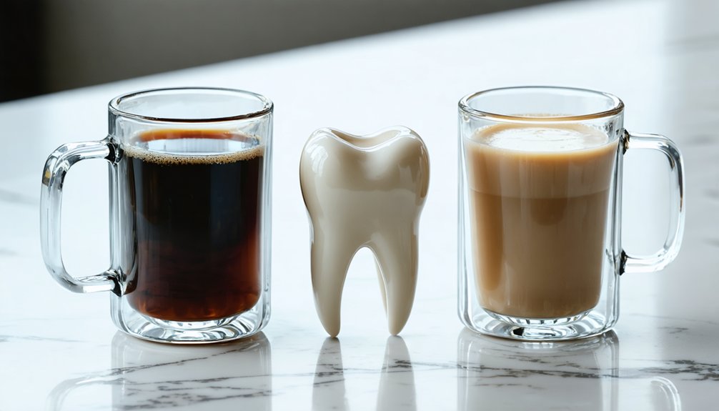 milk binds tannins reducing stains