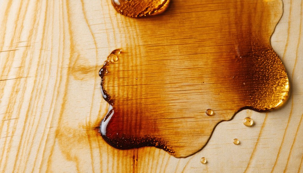 oil stain requires solvent