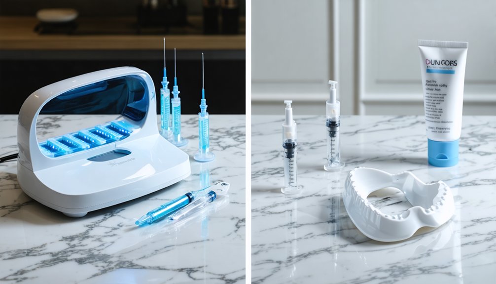 professional vs at home whitening