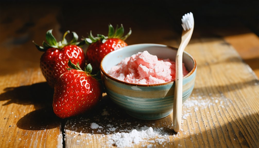 strawberry baking soda whitening treatment