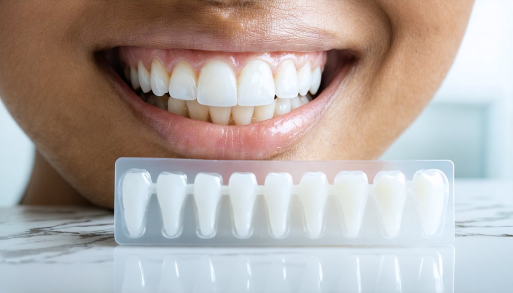 whitening strips even discoloration