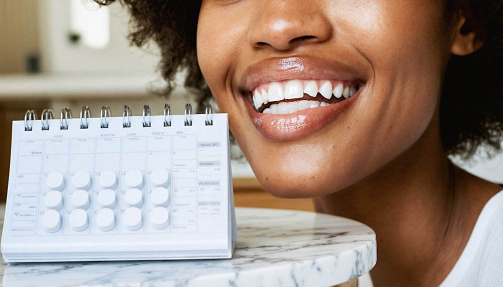 whitening touch up schedule advice