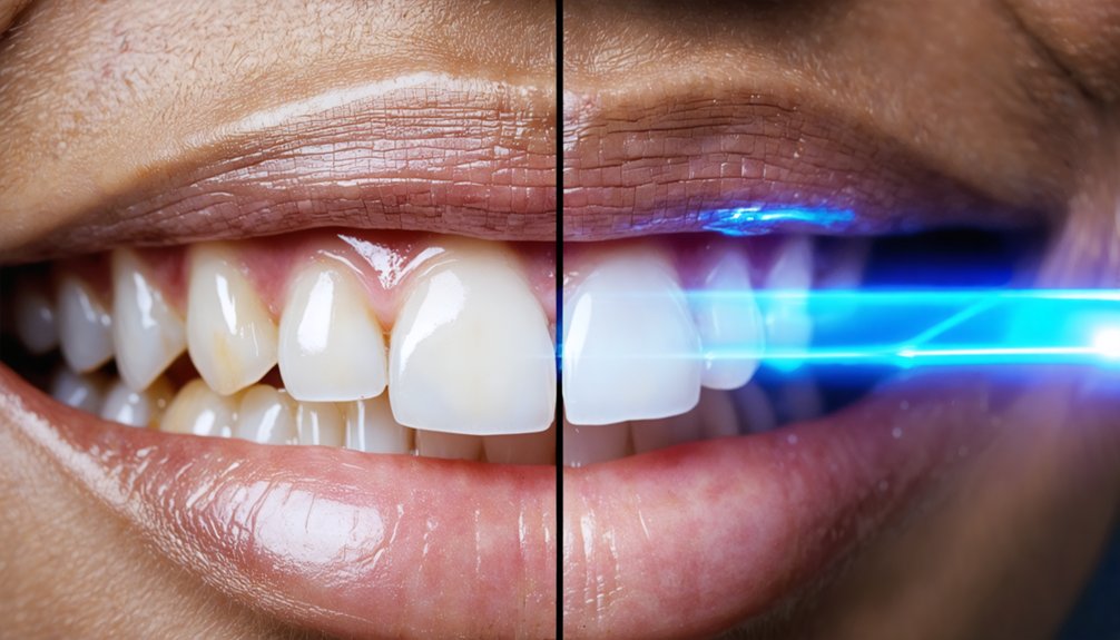 laser activates peroxide gel