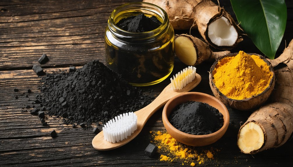 charcoal and turmeric whitening tips