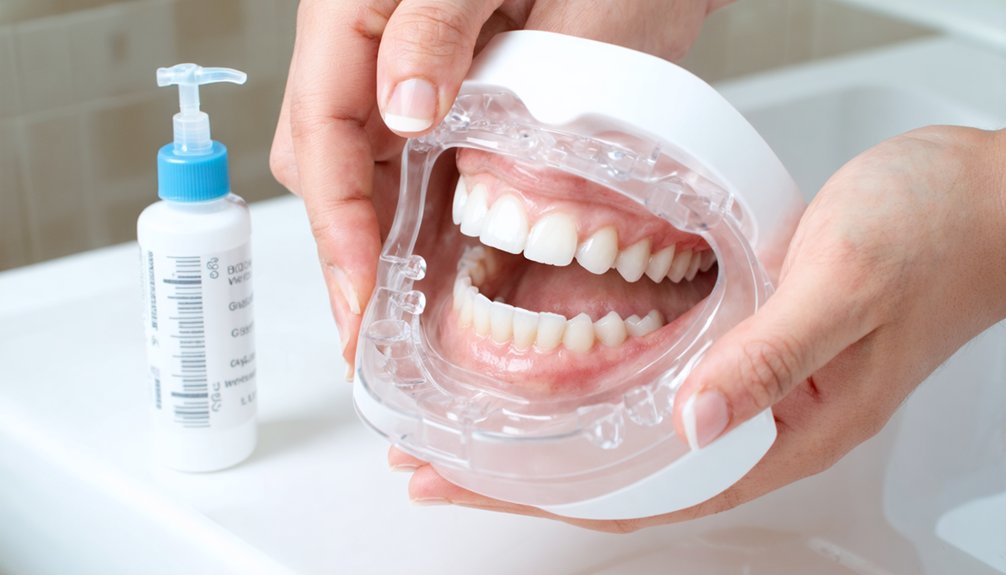 clean trays apply gel