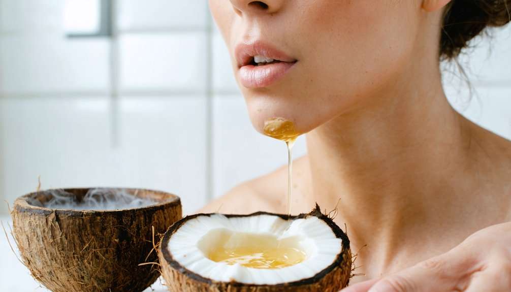 oil pulling for stain prevention