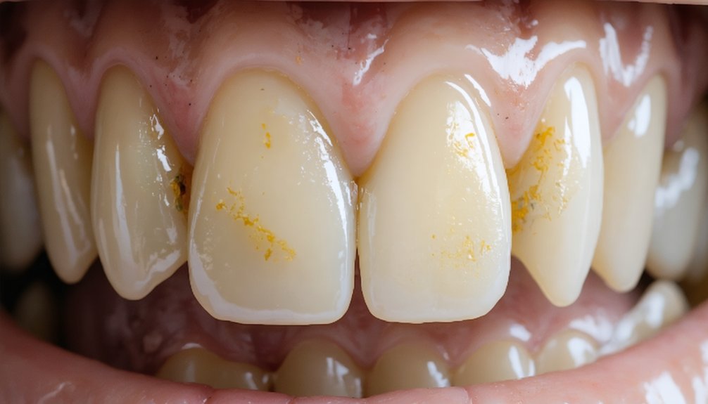 overnight plaque causes discoloration