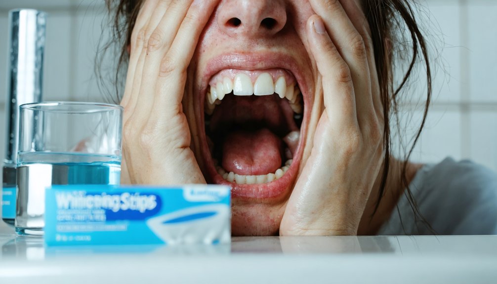 whitening strip usage caution