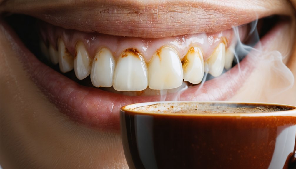 coffee stains discolor teeth