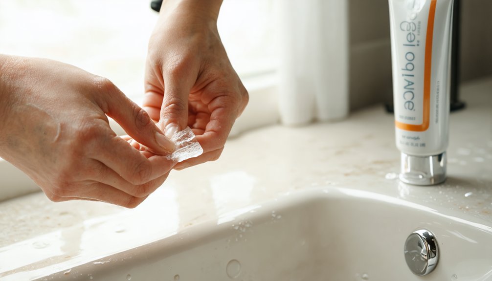 gentle application minimizes sensitivity