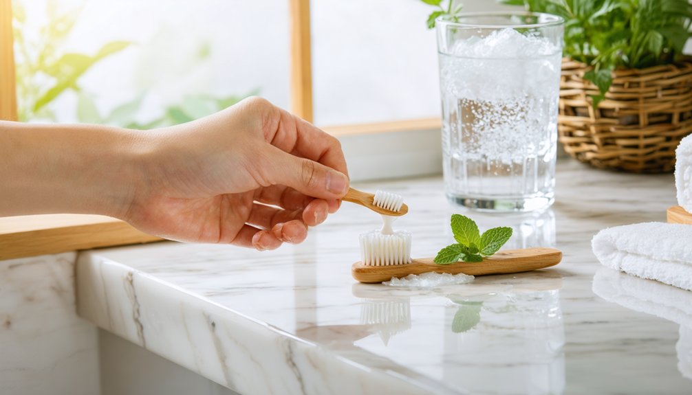 gentle brushing enhances whitening