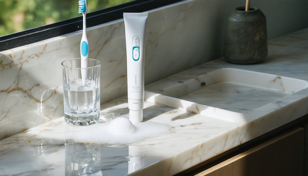 gentle brushing enhances whitening