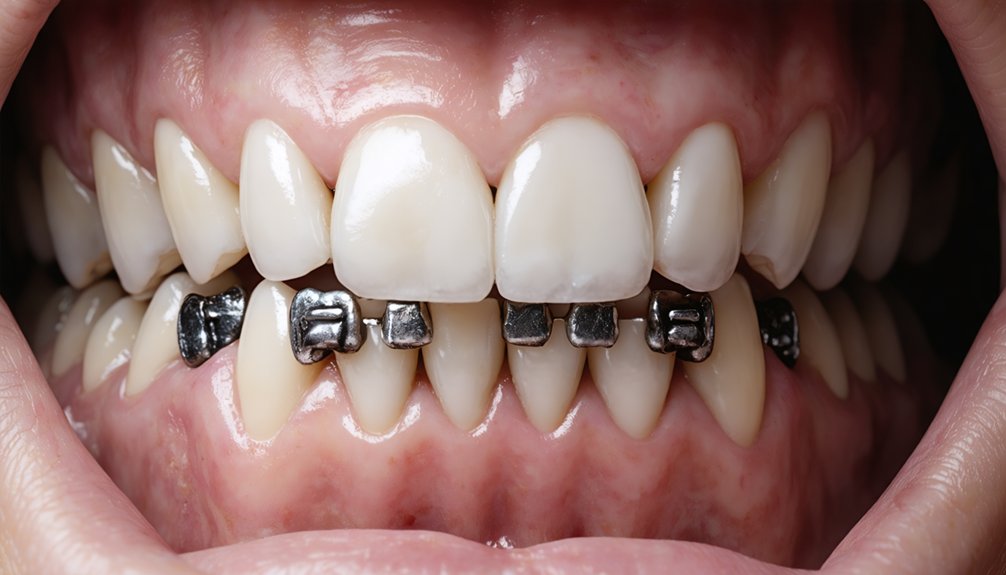gray shadow from metal fillings