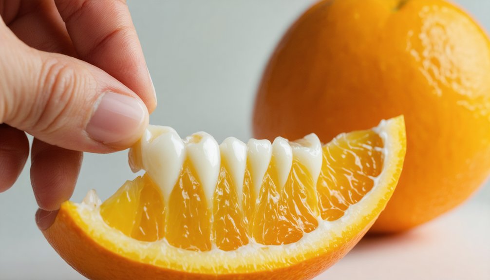 orange peel damages enamel