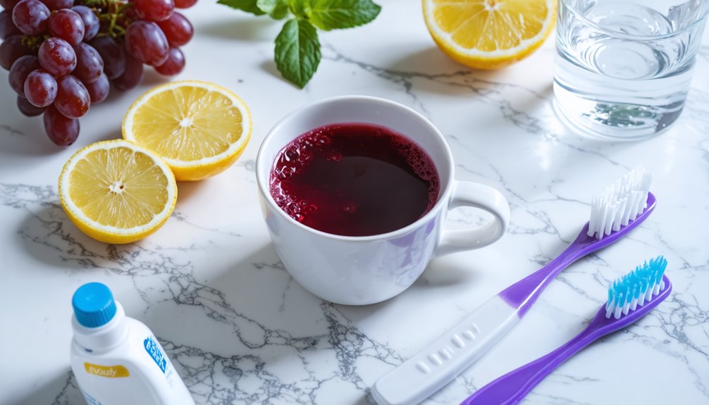 prevent grape stain teeth