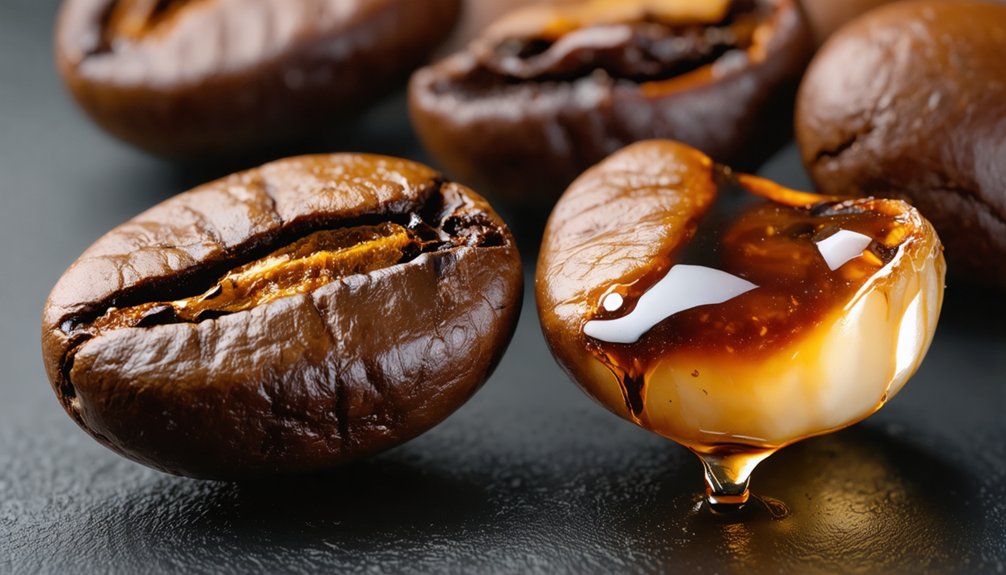 roasting enhances coffee staining