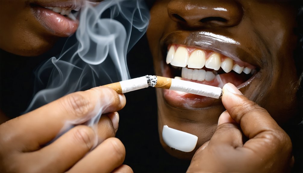 smoking accelerates whitening fade