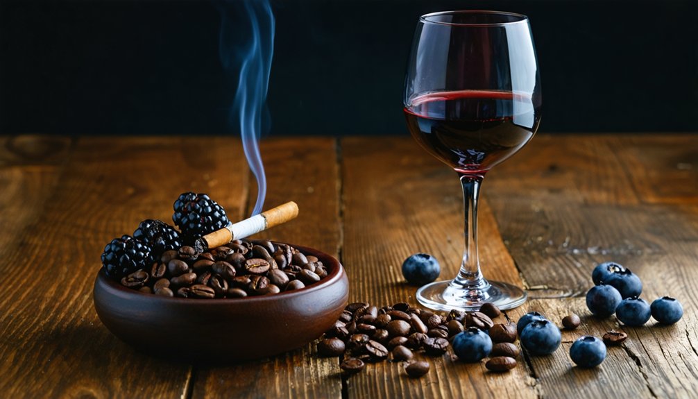 tannins acids tar buildup