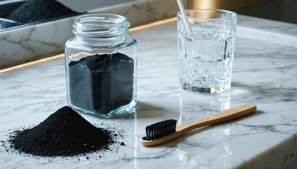 use charcoal gently weekly