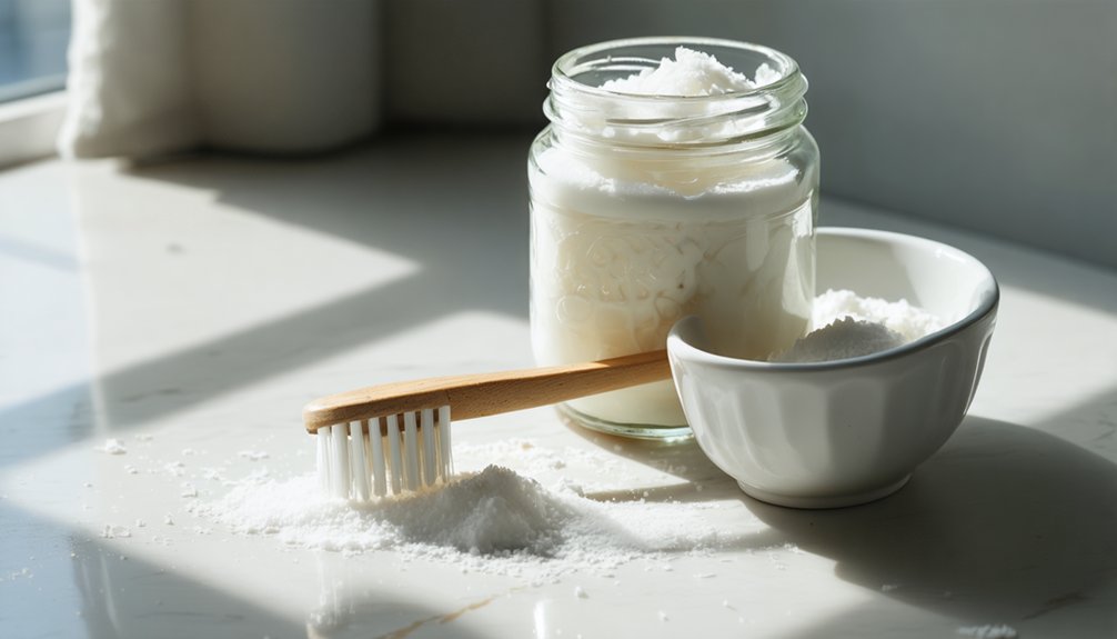 avoid aggressive baking soda brushing