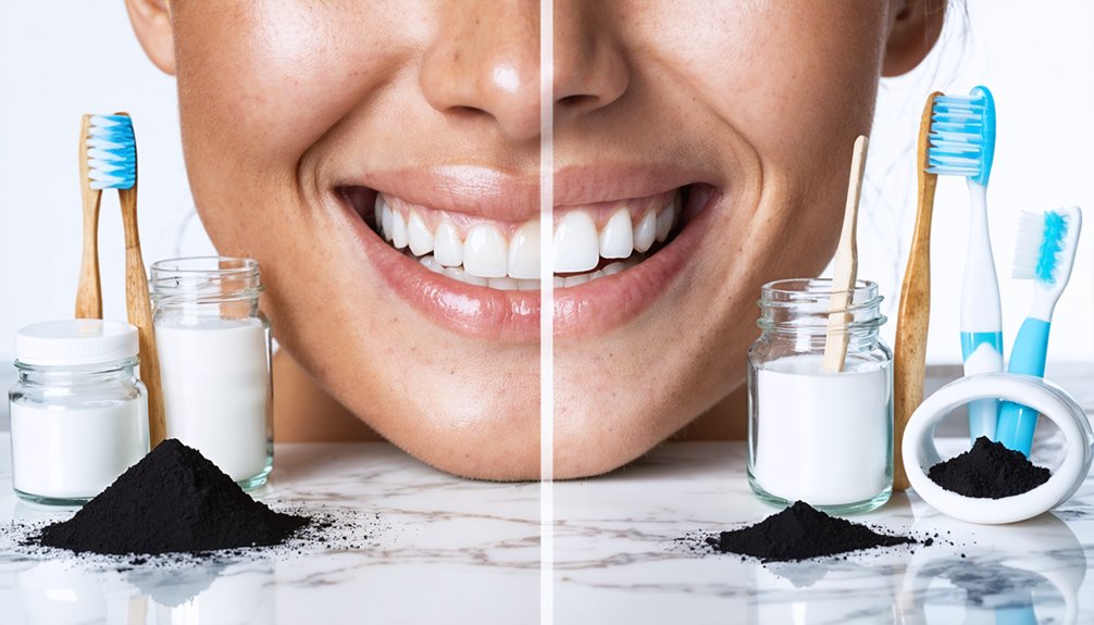 charcoal teeth whitening results