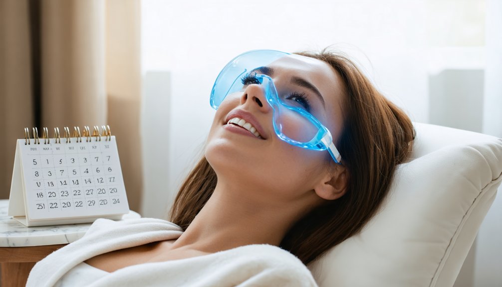 frequency of led whitening