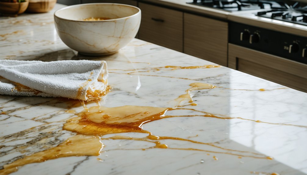 immediate syrup spill cleanup