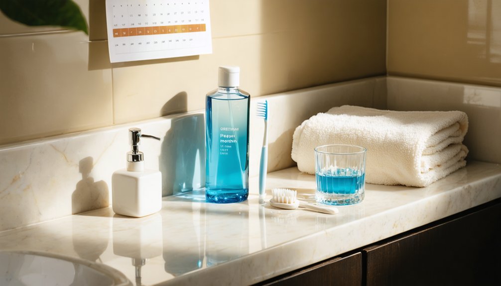 periodic whitening mouthwash use