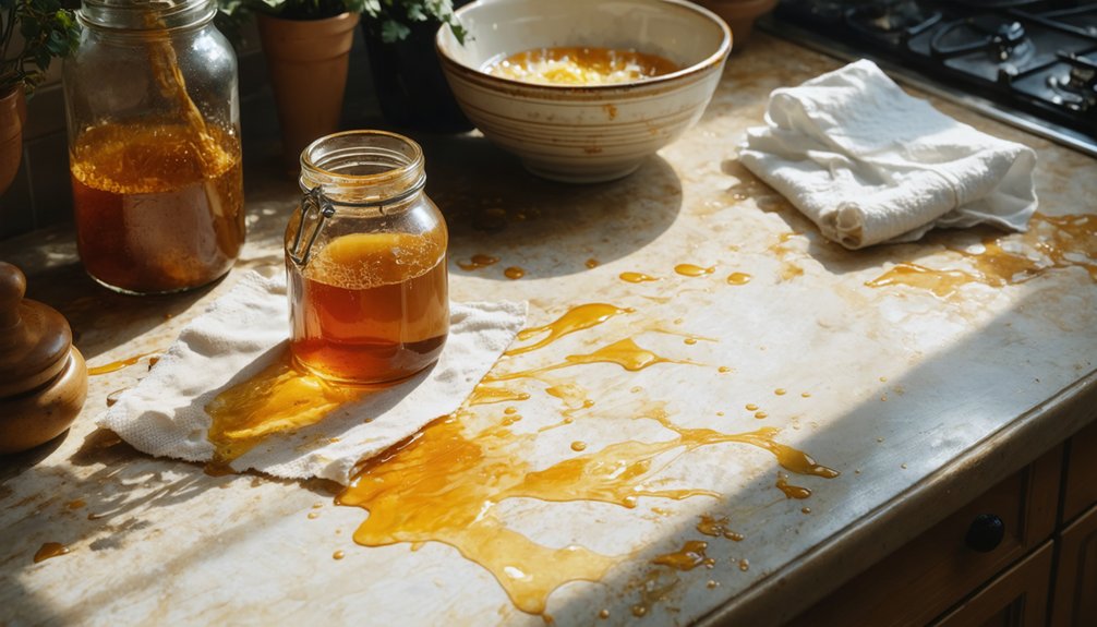 removing sticky sweet stains